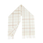 Karo Schal in creme und rosa von Alpakin aus 100% weichster Babyalpaka Wolle