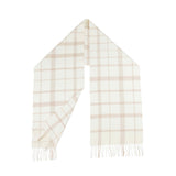 Karo Schal in creme und rosa von Alpakin aus 100% weichster Babyalpaka Wolle