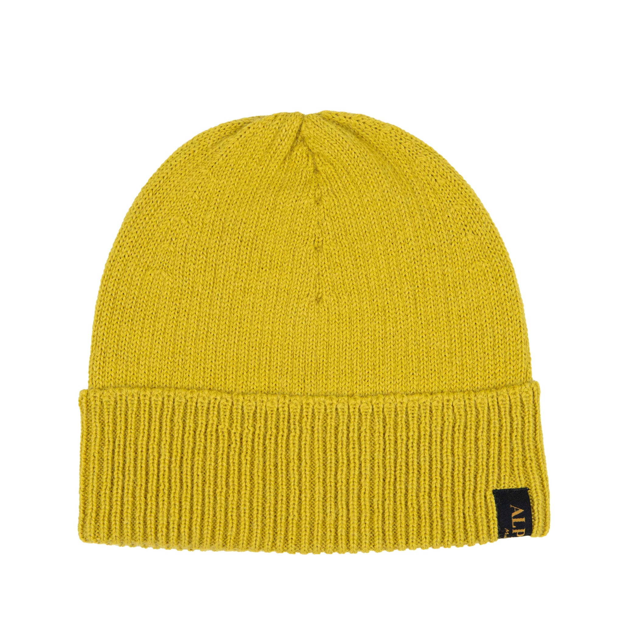 Alpaka Beanie Mütze von Alpakin in gelb