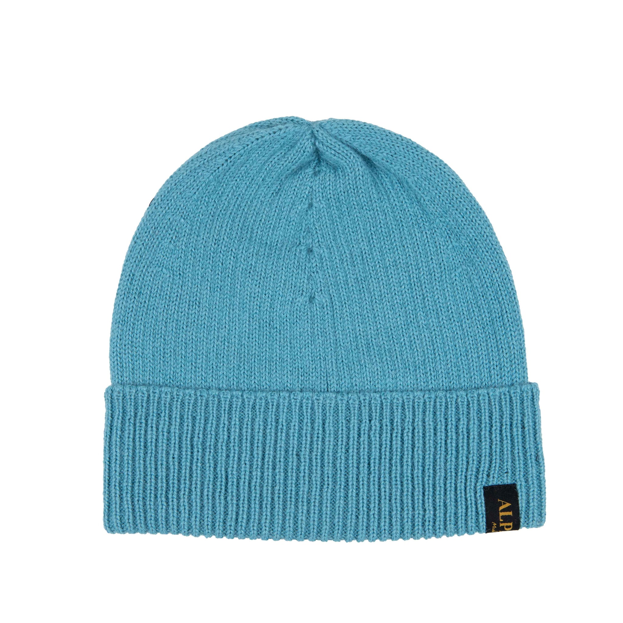 Klassischer Alpaka Beanie für Damen und Herren in türkis
