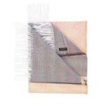 Creme Alpaka Plaid aus Naturfasern Alpaka, Baumwolle und Wolle