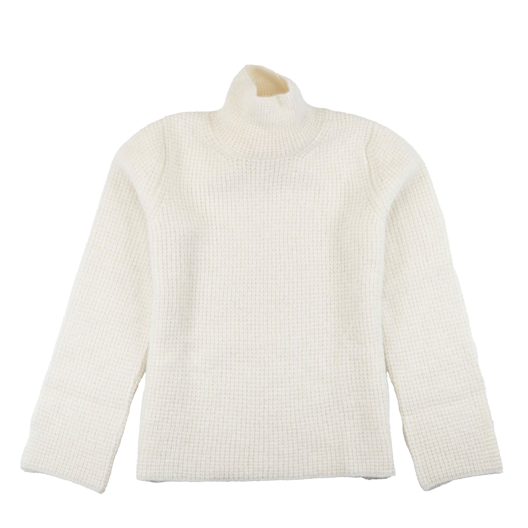Dicker Alpaka Rollkragenpullover Nuna für Damen in weiß
