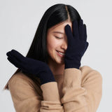Alpaka Handschuhe einfarbig für Damen und Herren von Alpakin mit Model