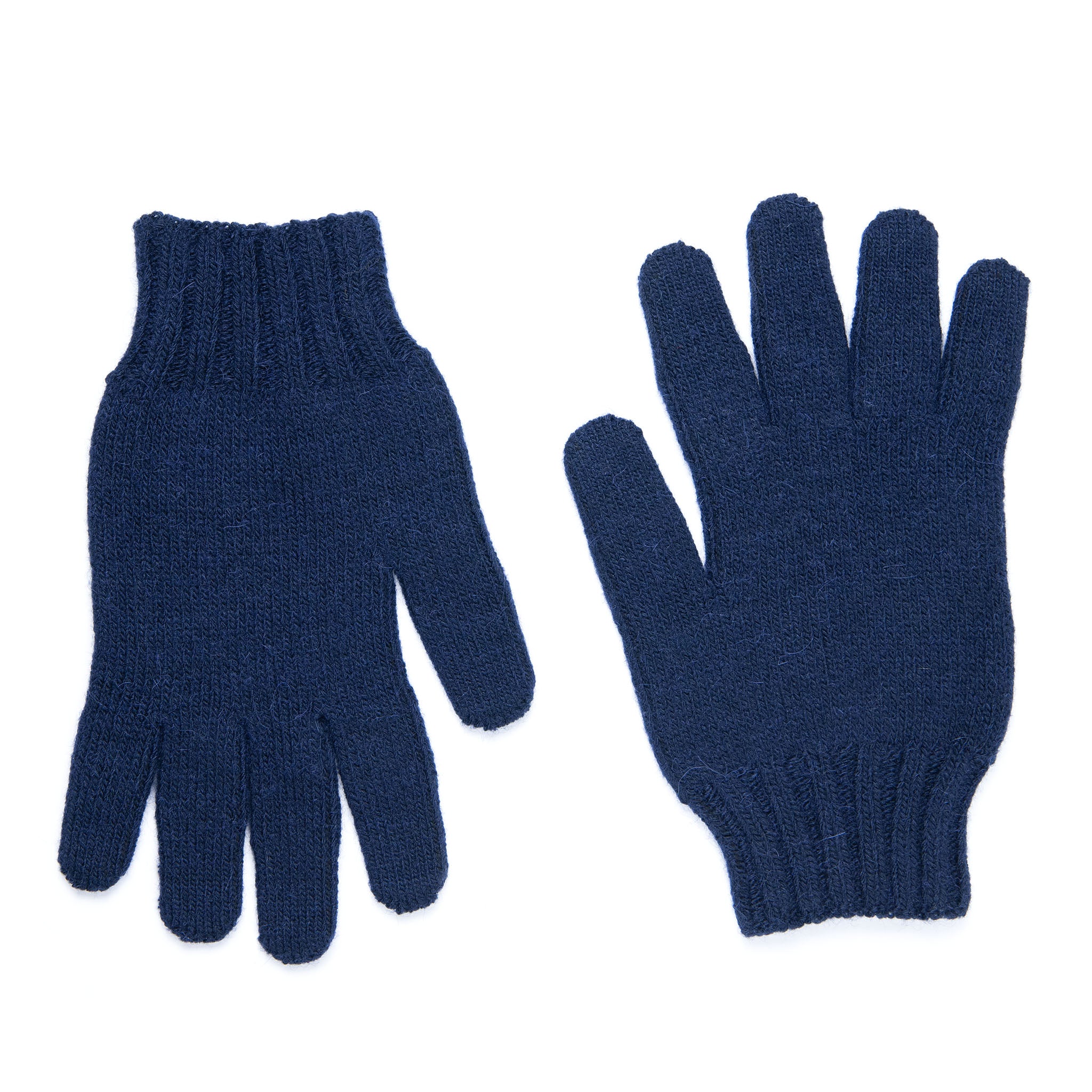 Dunkelblaue Alpaka Handschuhe mit Drytex für eine perfekte Passform für Größe S-XL