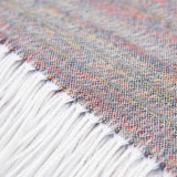 Alpaka Plaid Bicolor von Alpakin in creme Fransen
