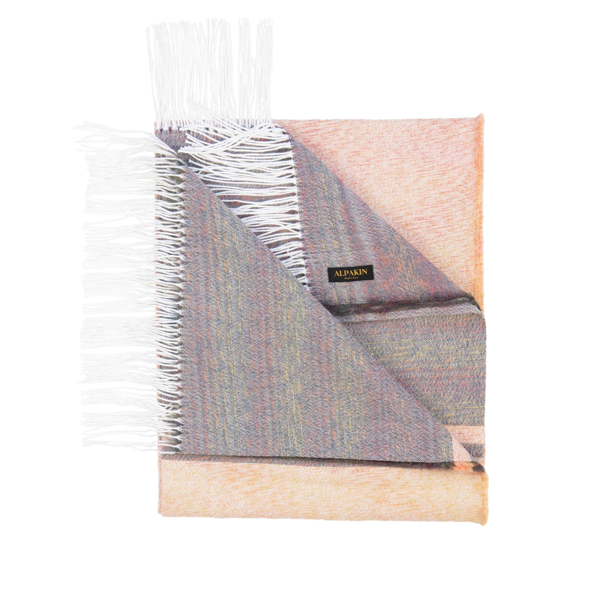 Alpaka Plaid Bicolor von Alpakin in creme