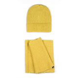 Alpaka Schal und Mütze Set für Damen von Alpakin in gelb