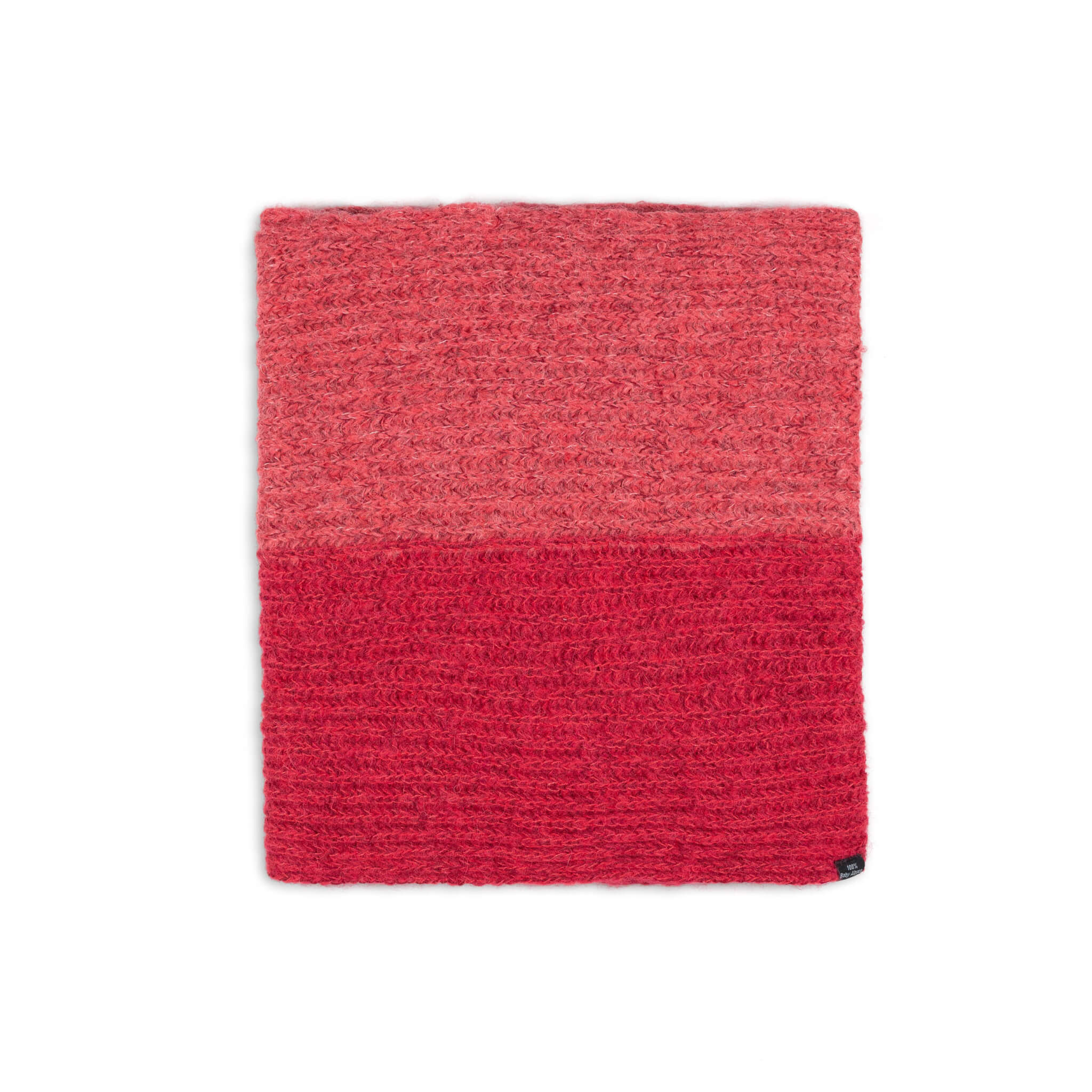 Alpaka Schal und Mütze Set für Damen von Alpakin in rot Schal