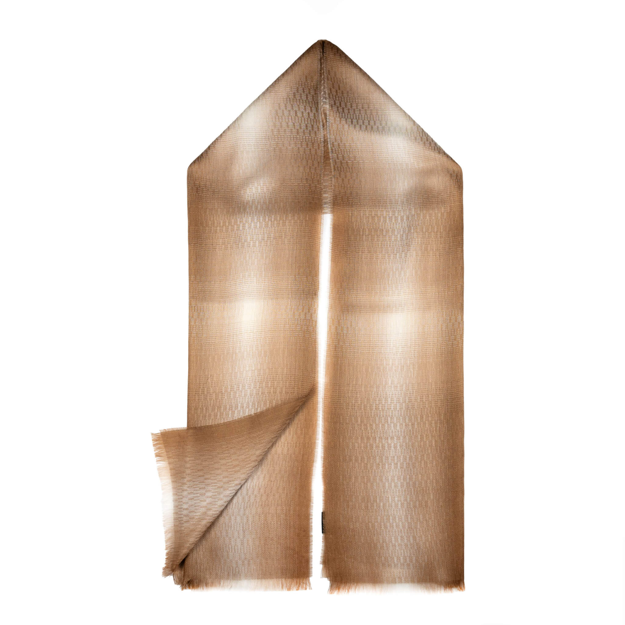 Alpaka Seide Schal in beige mit weiß für elegante Anlässe wie Abendveranstaltungen