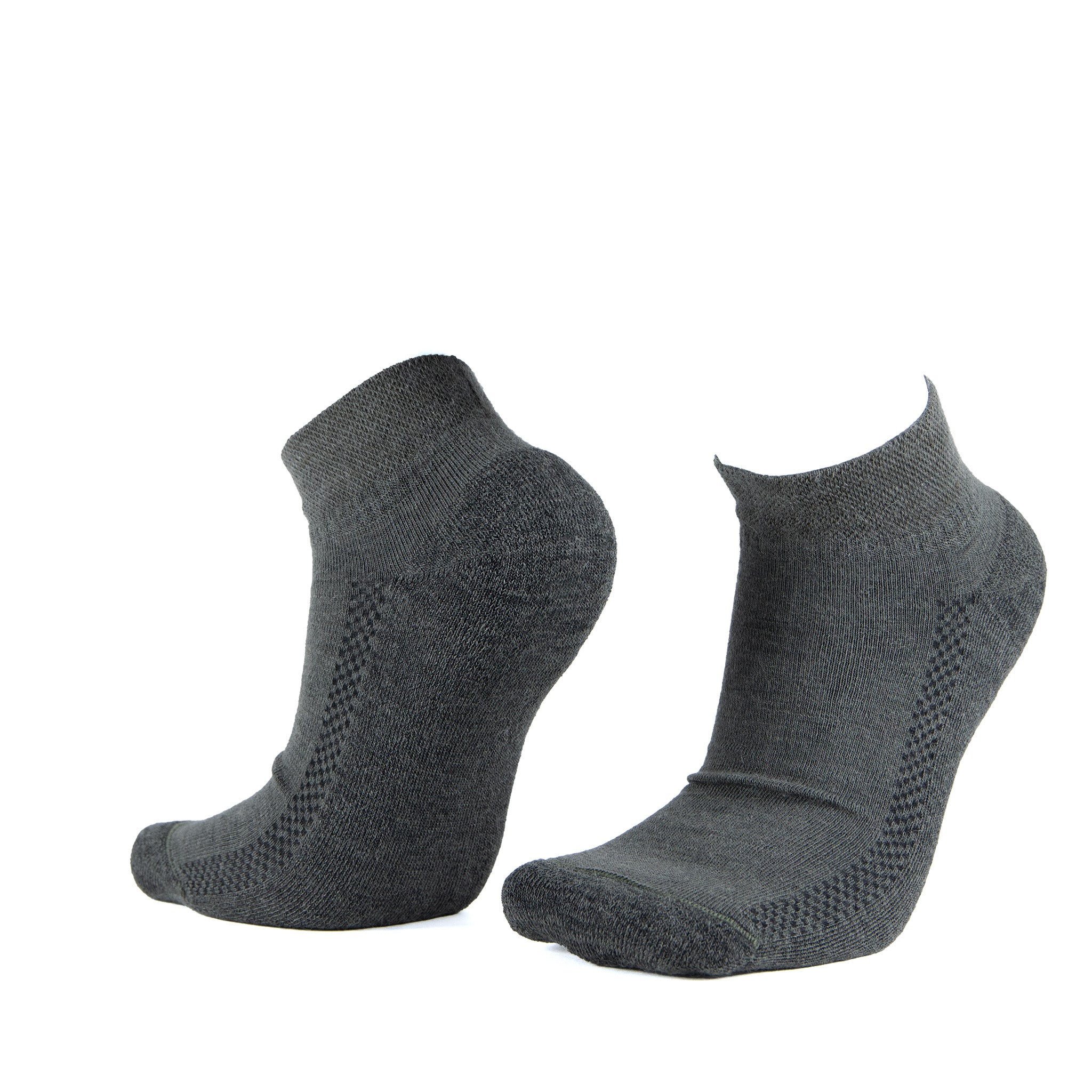 Mitteldicke Alpaka Sneaker Socken für Damen und Herren in dunkelgrau von Alpakin