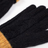 Alpaka Wendehandschuhe für Damen und Herren von Alpakin handgemacht schwarz
