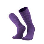 Alpaka Wandersocken in dunkellila für ein angenehmes Fußklima, ohne Frieren oder Schwitzen