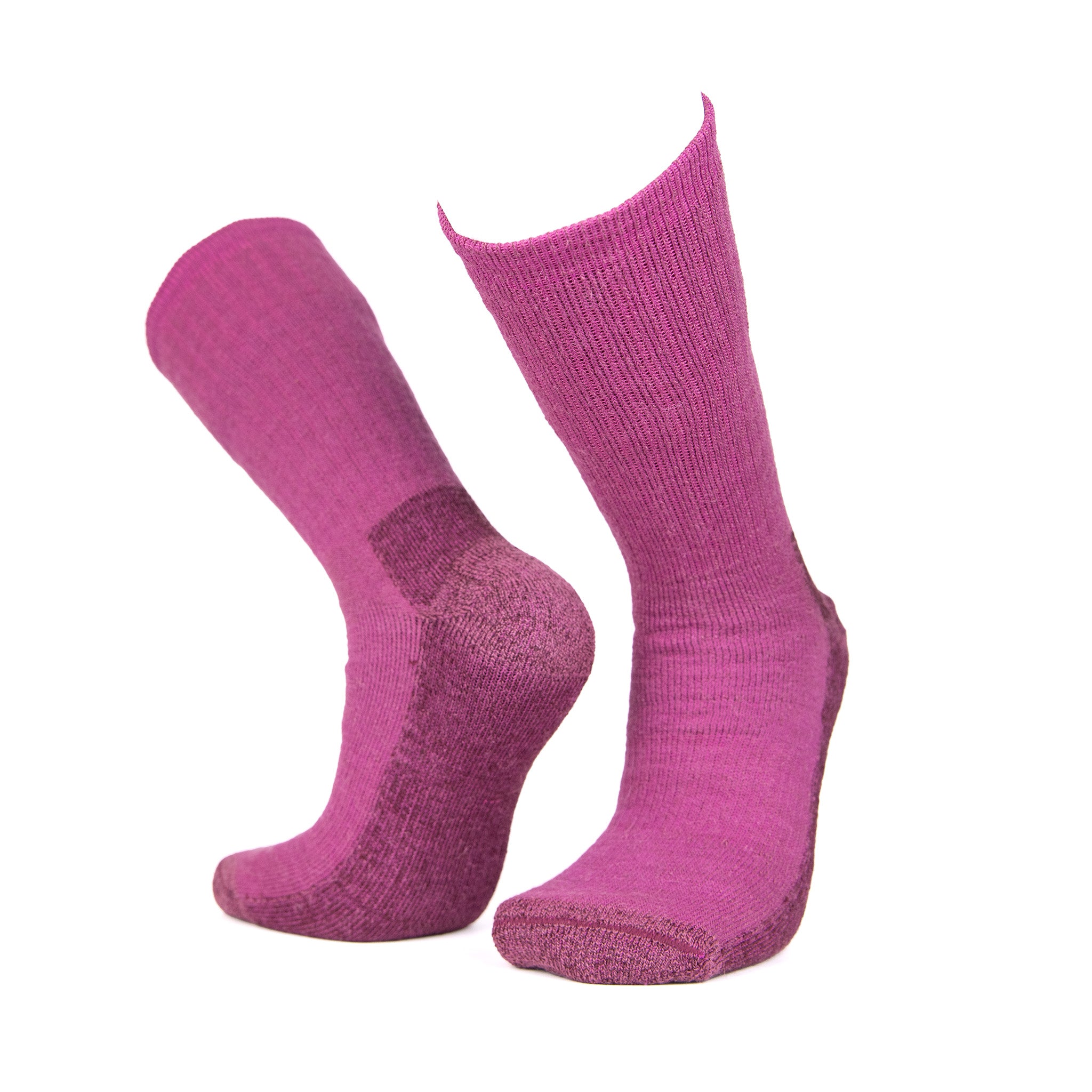 Pinke Alpaka Wandersocken, atmungsaktiv und sanft zur Haut für höchsten Tragenkomfort