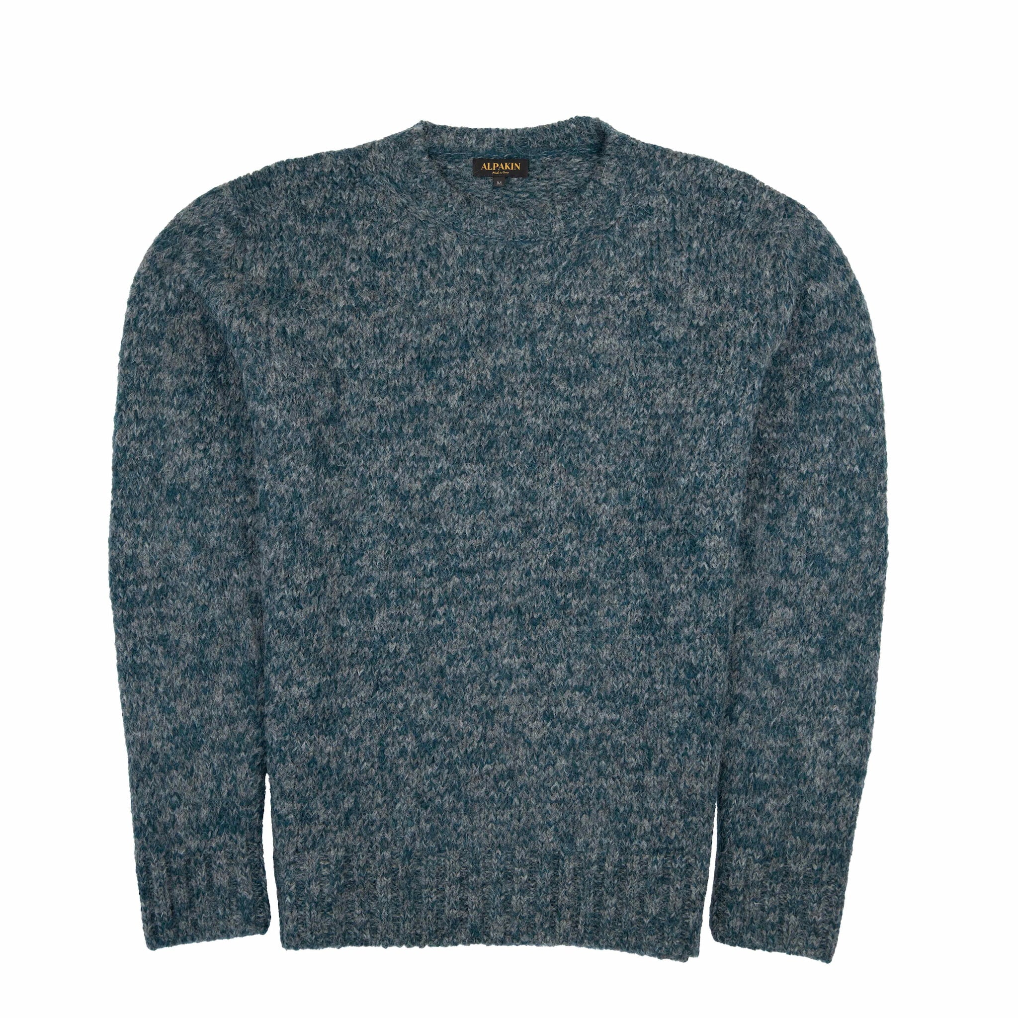 Warmer Alpaka Wollpullover Chikan für Herren - Farbvariante dunkeltürkis von Alpakin
