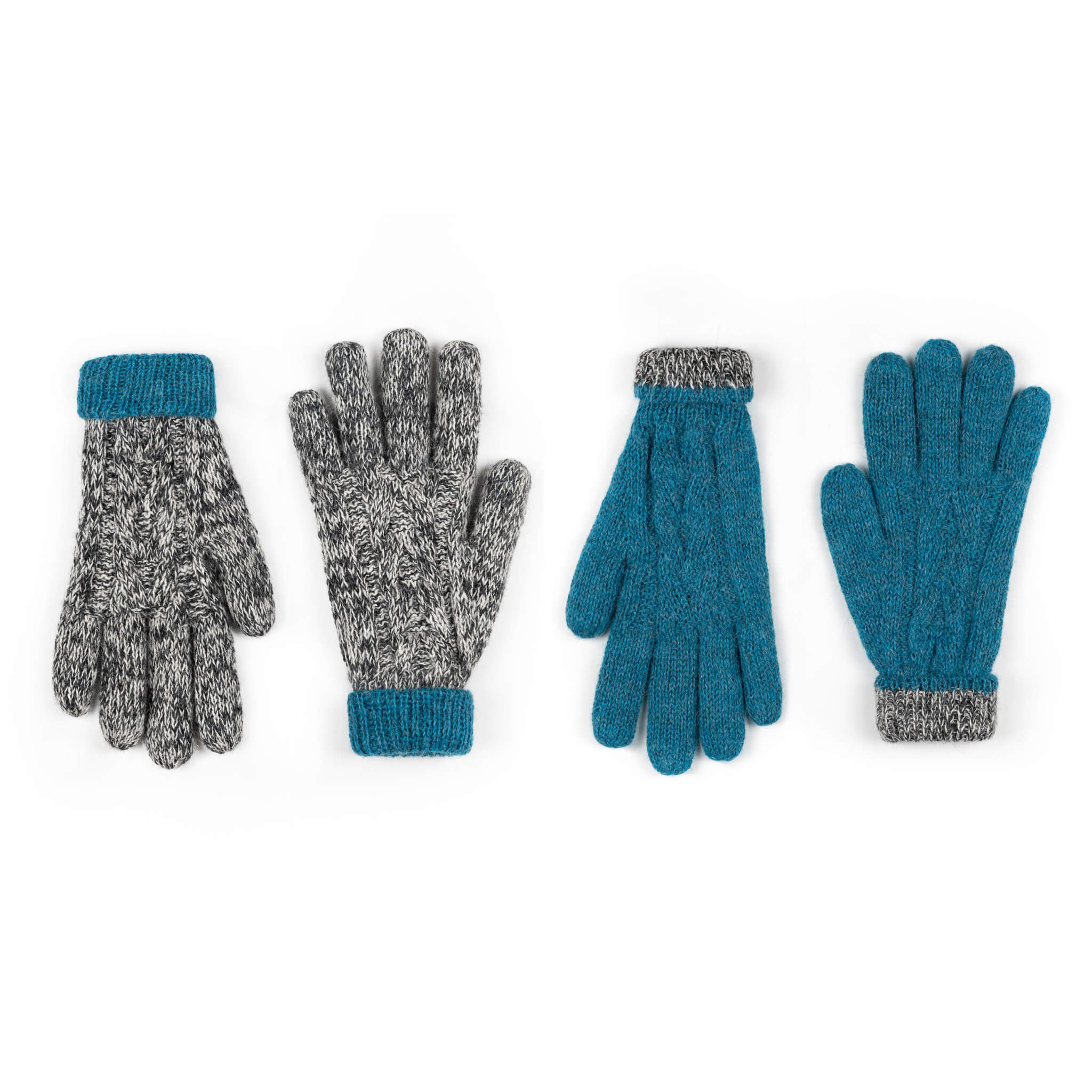 handschuhe handgemacht Warme Alpaka Handschuhe mit Zopfmuster