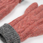 Alpaka Wendehandschuhe für Damen und Herren von Alpakin handgemacht rosa