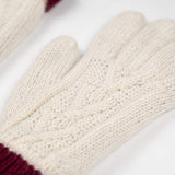 Alpaka Wendehandschuhe für Damen und Herren von Alpakin handgemacht weiß