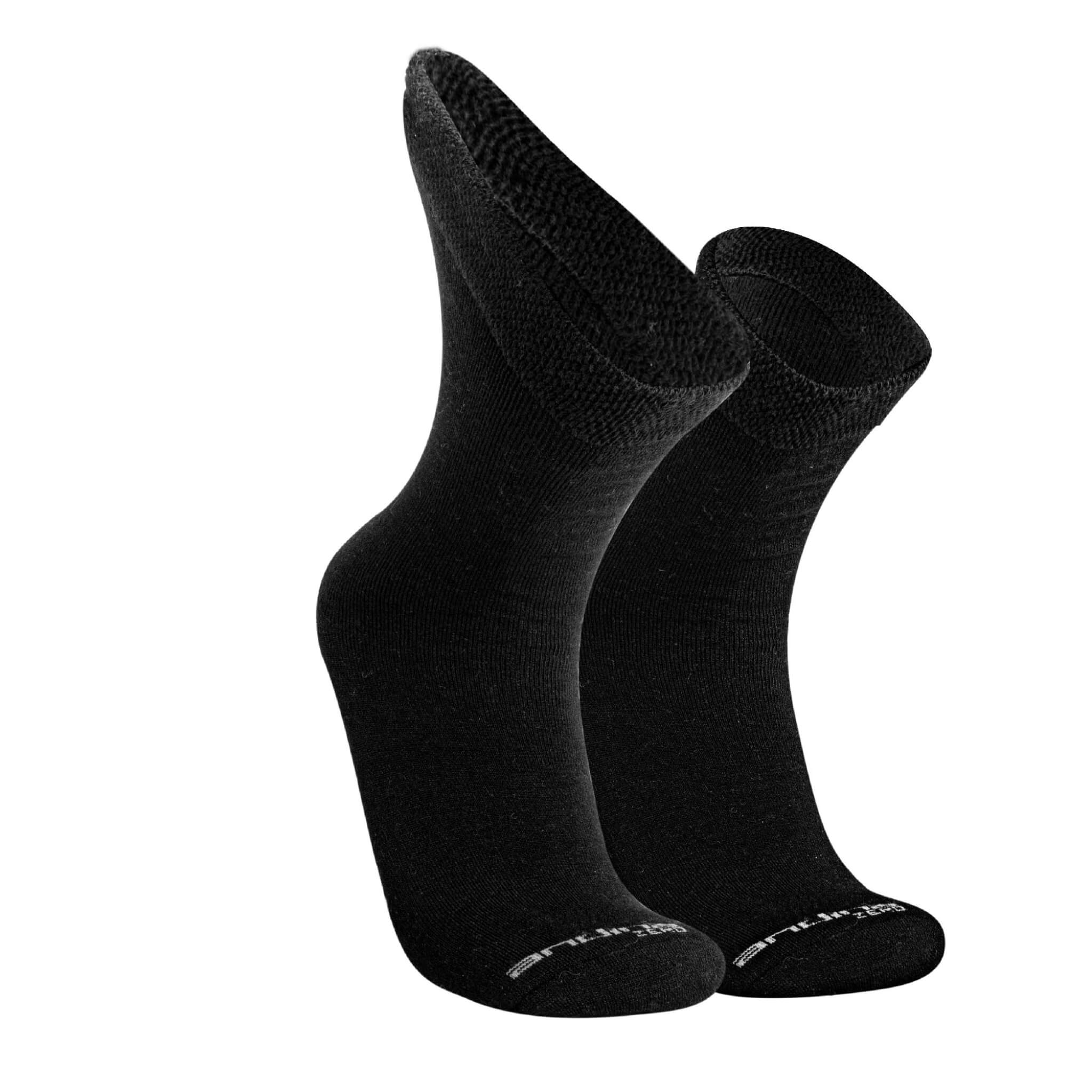 Diabetiker Socken für Damen und Herren aus Alpaka und Tencel von Alpakin in schwarz