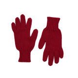 Alpaka Handschuhe für Damen dunkelrot aus 100% Babyalpaka, ohne Synthetik