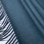 Alpaka Schal in außergewöhnlicher Farbe dunkeltürkis mit blau und grau 