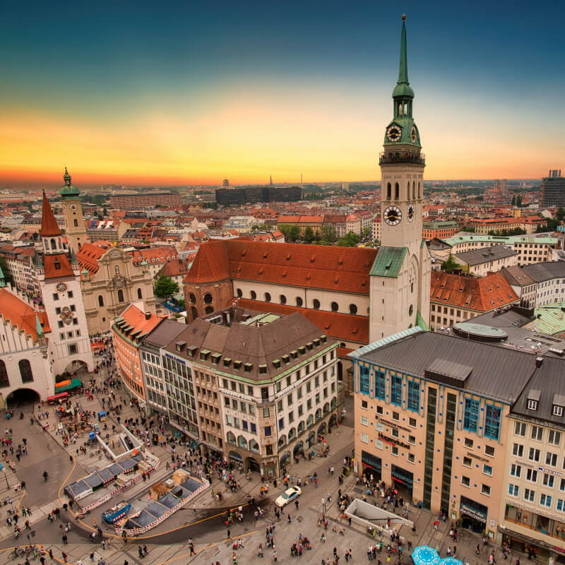 Stadt München von oben