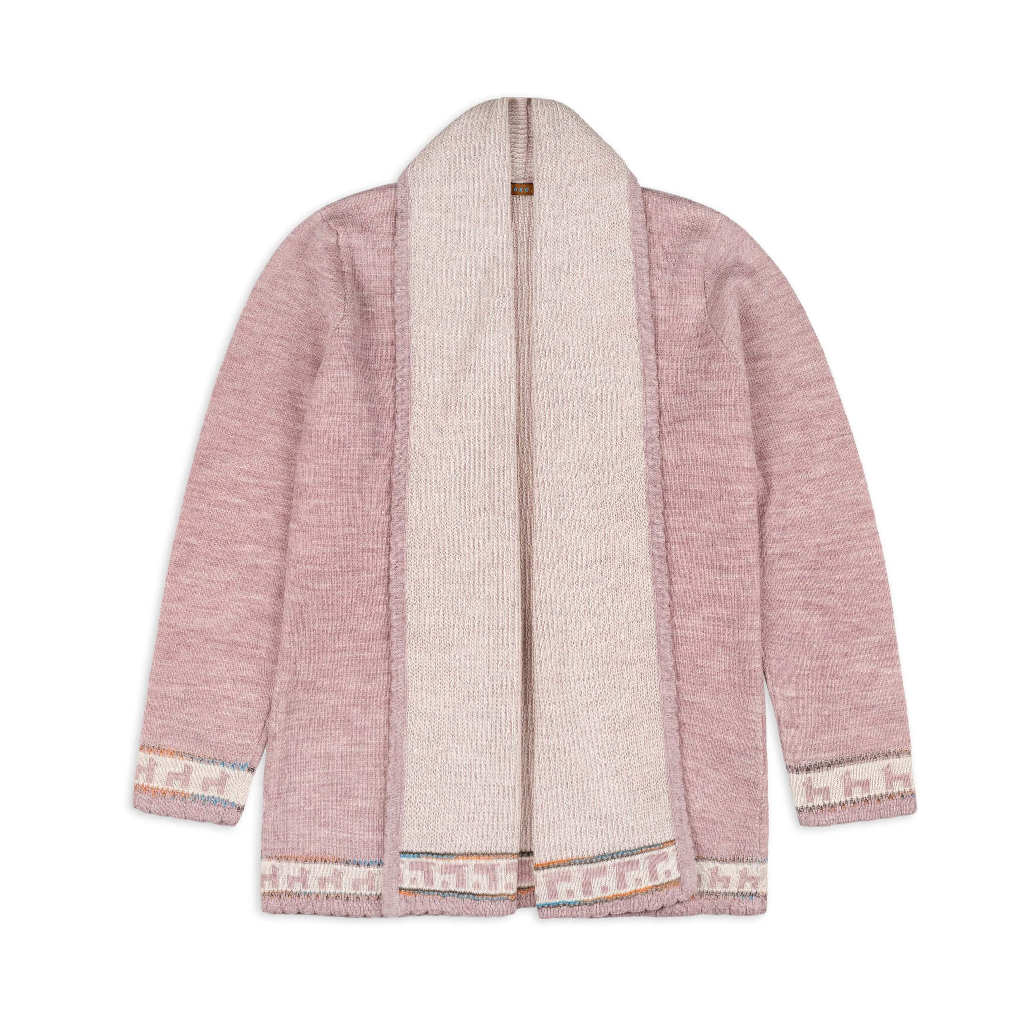 KIMONO Alpaka Poncho für Damen von Alpakin in rosa von vorne