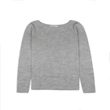 LUNA Alpaka Pullover für Damen von Alpakin in grau von vorne