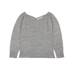 MIA Alpaka Pullover für Damen von Alpakin in dunkelgrau von vorne