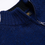 Pima Baumwolle Kragen des warmen Alpaka Troyers für Herren in dunkelblau