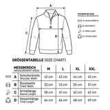 Größenangaben zu Brust, Schulter und Länge für den SAMI Herren Troyer aus Alpakawolle