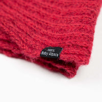 Schal in rot aus Set Alpaka Schal und Mütze für Damen 100% Babyalpaka von Alpakin