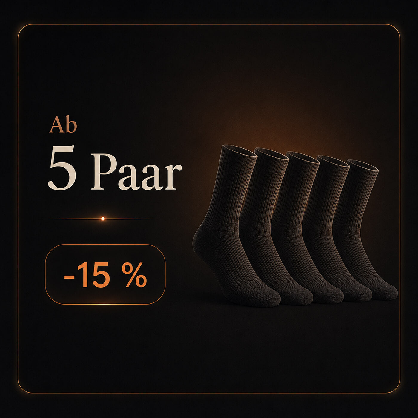 15% Preisvorteil ab 5 Paar Socken aus den drei Wärmegraden Alltag, Komfort und Urwarm