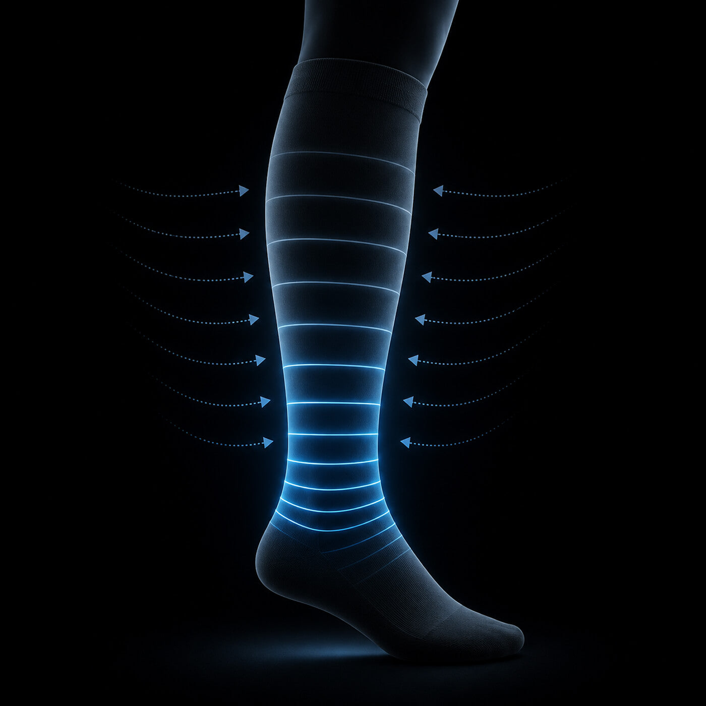Druckausgleich der warmen Diabetikersocken aus Alpakawolle