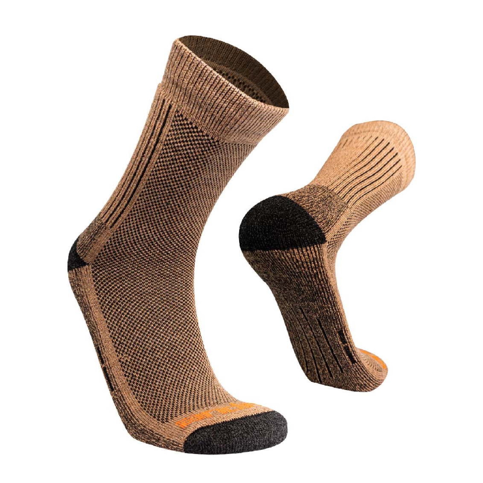 Warme Alpaka Socken für Damen und Herren von Alpakin in hellbraun